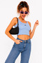 Canvas Fabric Women's Mini Shoulder Bag 23X13Cm - 4