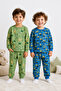 2-Piece Boys' Pajama Set – Long Sleeve Cotton Safari & Vehicle Patterned 2-Piece Set for Boys Aged 3-6 - 2