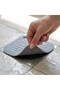 Gray Square Sink Drain Odor Preventer Silicone Mat – Sink Drainer and Pest Blocker (5690) - 2