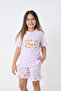 Patterned Comfortable Fit Girls' Shorts Pajama Set