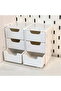 Small acrylic drawer organizer, three-layer white desktop office supplies organizer, mini drawer organizer, desktop cosmetics/jewelry organizer. - 3
