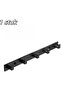 1-Piece Black Aluminum Alloy 5 Hooks Door Hook Holder Rack No Drill Bedroom