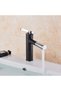 Minimalist and modern black cylindrical basin faucet, basin mixer faucet - black chrome, 20cm - 3