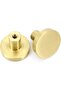 Solid brass round cabinet knobs, brass round cabinet door handles, For cabinet doors, wardrobe doors & dressing table drawers (20mm*25mm) (6 pieces) - 3