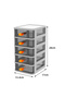 Office desk storage box with 5 transparent drawers, 13.4x17x28cm, white. - 5