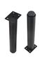 A set of 4 adjustable metal furniture legs – thickened steel – baked enamel finish – rust and corrosion resistant – 25-42 cm black - 2