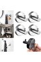 4-Piece 6*6 cm Silver Stainless Steel Strong Vacuum Suction Cup Wall Hooks