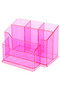 Pink acrylic nail brush storage box, dimensions: 15.5 x 11 x 10 cm