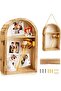 10x15 Inch Photo Frame 3D Pop-Up Display Box 25x41.5 cm with Linen Backing Removable Dividers for Bouquets Medals Brown