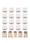 A set of 16 chair leg floor protectors – clear silicone slip pads for hard floors – suitable for chair legs 18-25mm.