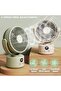 Rechargeable Camping Table Fan with Detachable Stand, Tripod Mount, Digital Display, 3 Speed Settings, USB Charging (Cream White) - 4
