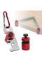Woodworking framing square step gauge set with bracket, fence knob guide, and carabiner - 3