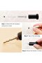8-piece black wall hook set, screw-fixed wall hooks, round bathroom towel hooks, household hooks and hangers, bedroom and kitchen door hooks. - 5