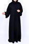 Elegant Embroidered Black Abaya - 8