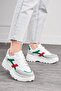 Daily Women's Sneaker Thick High Sole Lace Up Comfortable Tiger Stripe Sports Shoes 032