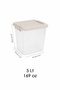 4-Piece 5Lt Lockable Lid Organizer Box - Kitchen Organizer Deep Elora Food Storage Container Beige - 5