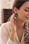 Turquoise Oval Women's Earrings - 2