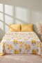 Yellow Daisy Double Printed Pique & Bedspread 210X230 cm - 2
