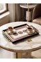 Digital Printed Glass Serving Tray – Motifed, with Metal Handles 46X28 cm - 4