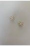Special Series Crystal Flower Model Xp Gold Color Earrings - 2
