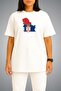 Oversize Serbia Flag and Map Chest Printed Unisex T-Shirt - 2