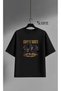 Guns N' Roses Printed Oversize Unisex Black T-Shirt - 100% Cotton Music & Rock Design Crew Neck Tee