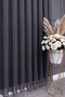 Anthracite Mesh Knitted Tulle Curtain I Heavy Weight I 1/3 Sik Pile I Wrinkle-Free I No Ironing Needed I Suitable for Every Room I Ready for the Cornice - 4