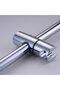 Adjustable shower head bracket for 25mm rails, ABS sliding bracket with button, 360° rotation (chrome plated). - 4