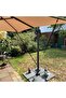 5-piece cantilever umbrella windproof design with quick-release buckle, universal adjustable mounting, weatherproof, for patios, gardens, or beaches - 6