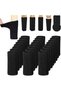 Chair leg protectors, 24-piece pack, felt furniture chair covers, anti-slip mats, suitable for chair legs, prevent scratches, black.