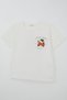 Girl's Short Sleeve T-Shirt with Strawberry Garden Back Print Detail, Ages 9-14, Ecru - 3