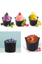 8-piece silicone air fryer casserole dish, egg molds, and pudding baking molds - black - 6.6*6.5 (cm) - 4