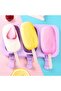 Two-piece ice cream mold set, 100 ice cream sticks, silicone ice cream mold, DIY ice cream mold (20×15 cm) - 2