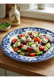 Earthenware Classic Blue Windmill & Floral Pattern Salad Plate, 8.1 Inch, White - 4
