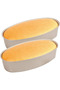 Two-piece oval baking pan set, non-stick coating, professional toast baking pan, made of steel.