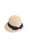 Straw hat for baby girls, summer beach hat with bow, sun protection hat, suitable for little girls (51 cm). - 3