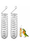 Stainless steel parrot foraging device, outdoor bird feeder, hanging parrot fruit feeder, vegetable rack, birdcage feeding accessory (2-pack) - 3