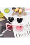 Heart-shaped pearl sunglasses - pink, perfect for summer parties and holidays. - 2