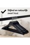 10 Wooden Clothes Hangers Black - Clothes Hanger - Notch and Trouser Bar - Metal Hook - Adults - 10 Pieces - Black