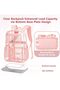 Pink heavy - duty transparent sports backpack, 17.5 - inch size, design with transparent plastic stitching, 6 pockets, heavy - duty base, key... - 2