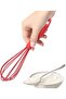 Silicone Whisk - Kitchen Utensil Beater - Breakfast Preparation - Heat-Resistant Material - 26 cm - Red - 3