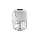 250ml USB Rechargeable Electric Mini Garlic & Vegetable Chopper - Multi-Functional Food Processor (White)