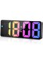 Battery Operated Large LED Digital Bedside Alarm Clock with Temp Calendar
