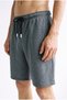 Men's Smoked Above-Knee Shorts Relaxed Fit Casual Sports Bermuda Shorts with Pockets and Laces - 8