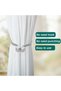 Curtain ribbons, curtain fasteners, curtain tiebacks, magnetic curtain tiebacks, 4-piece decorative curtain fastener woven curtain fixation set - 2