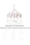 Clothes rack - Foldable clothes rack - Plastic hanging clothes rack - 20 clothes clips - Light pink circles - 5