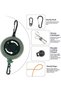 Extendable Clothesline Non-Slip Portable Travel 10m 10 Holding Loops 20 Clips Outdoor Camping Accessories Green-A - 2