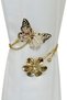 4-Piece Metal Butterfly Curtain Tiebacks DTY Exquisite Curtain Tiebacks, Stylish Curtain Binding Tape, Housewarming Gift - Gold