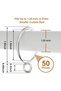50 eyelet metal curtain rings, 1.5-inch inner diameter, for curtain rods, silver (fits curtain rods up to 1 1/4 inches in diameter). - 2