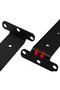 2-piece set 20cm - Floating Shelf Bracket - Support Frame - Wall Bracket - Shelf Support with Screws - Furniture Accessories - Iron - Black - 3